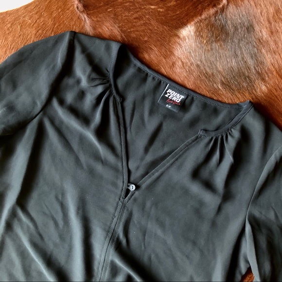 Long Sleeve Chiffon Blouse with Beaded Cuff - Picture 5 of 10